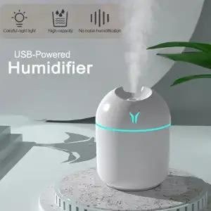 Portable Mini Air Humidifier USB Desktop Humidifier for Car Bedroom Air Diffuser Fogger Mist Maker Sprayer with LED Night Lamp